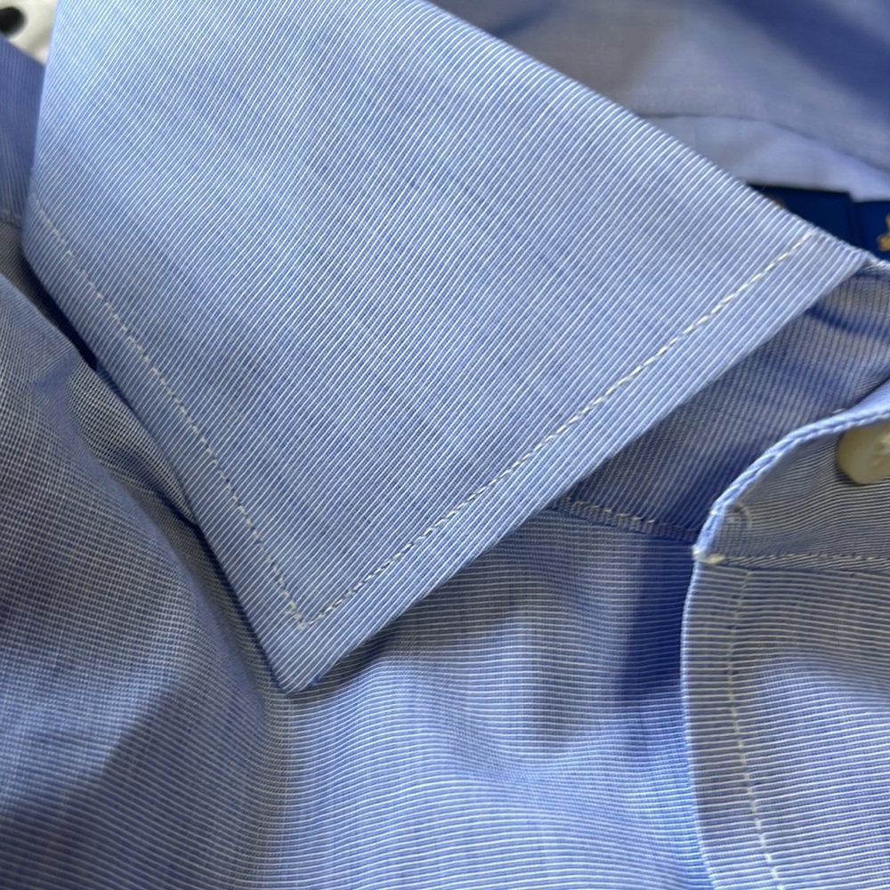 (241)New Mens long sleeve casual shirt by Polo Ralph Lauren. Size 17-32/33. Blue - Picture 5 of 8